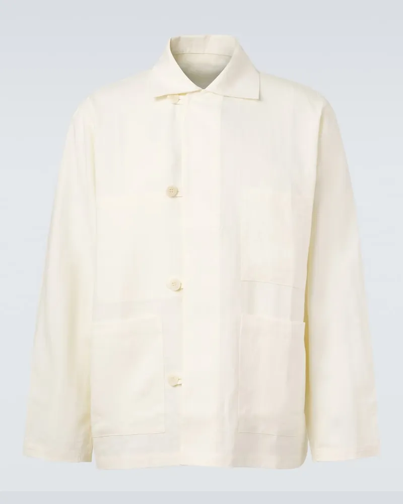 Stoffa Stòffa Hemd aus Leinen Beige