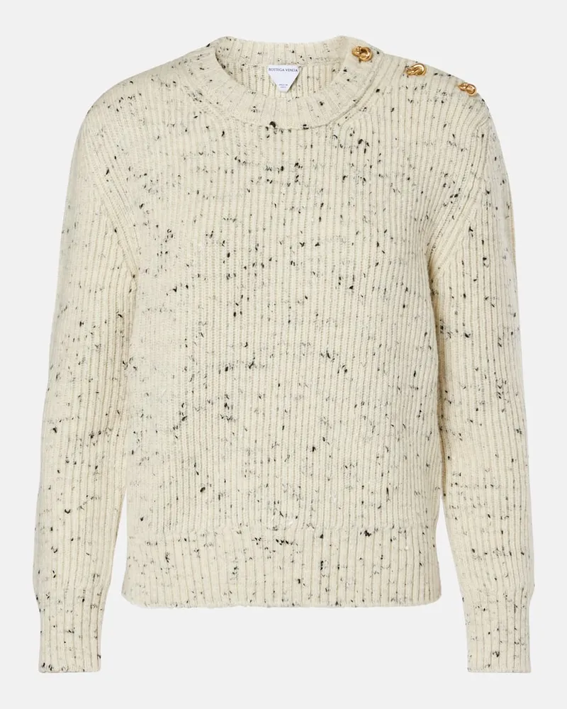 Bottega Veneta Pullover Knot aus einem Wollgemisch Weiß