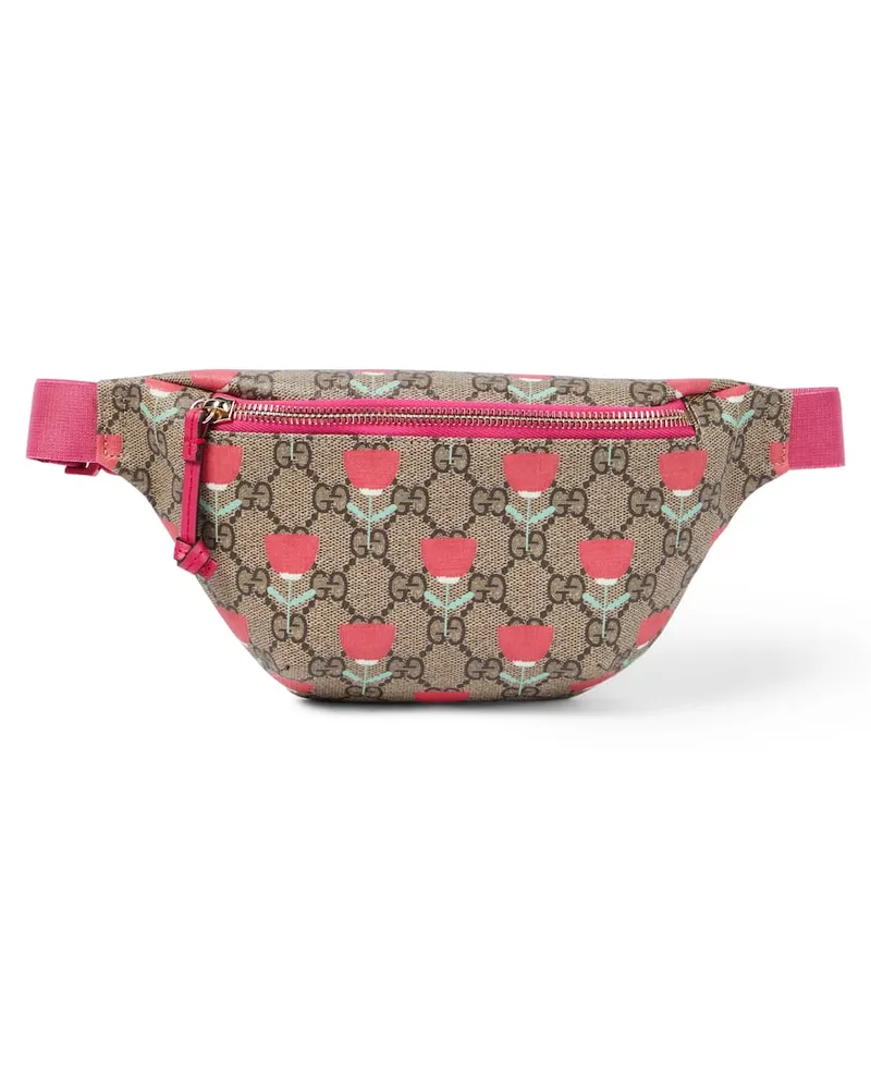 Gucci Gürteltasche GG aus Lederimitat Beige