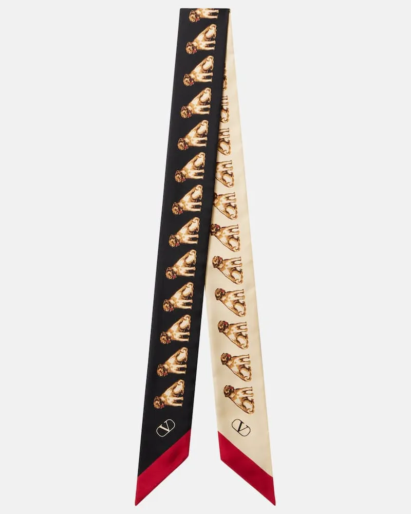 Valentino Garavani Tuch Petit Charles aus Seiden-Twill Multicolor