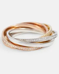 SHAY Ring Rolling Orbit aus 18kt Gelbgold, Rosegold und Weissgold mit Diamanten Multicolor