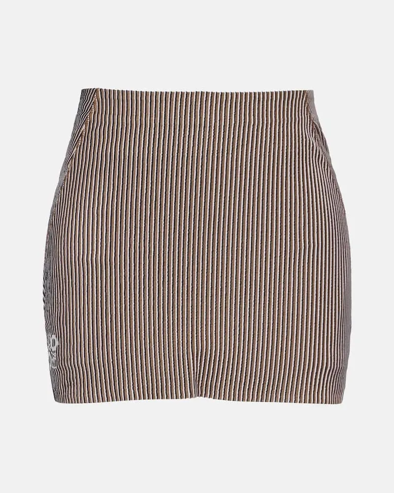 Loewe X On Minirock aus Jacquard-Jersey Braun