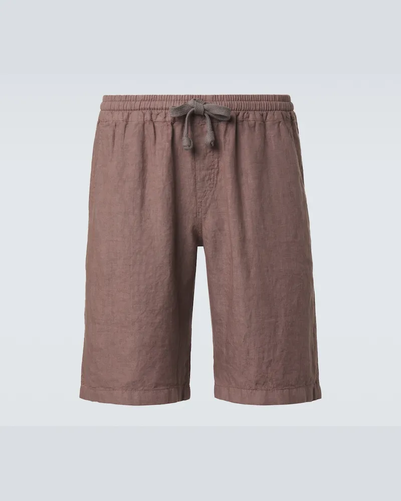 Fedeli Shorts aus Leinen Grau