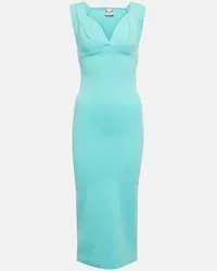 Roland Mouret Midikleid aus Strick Blau