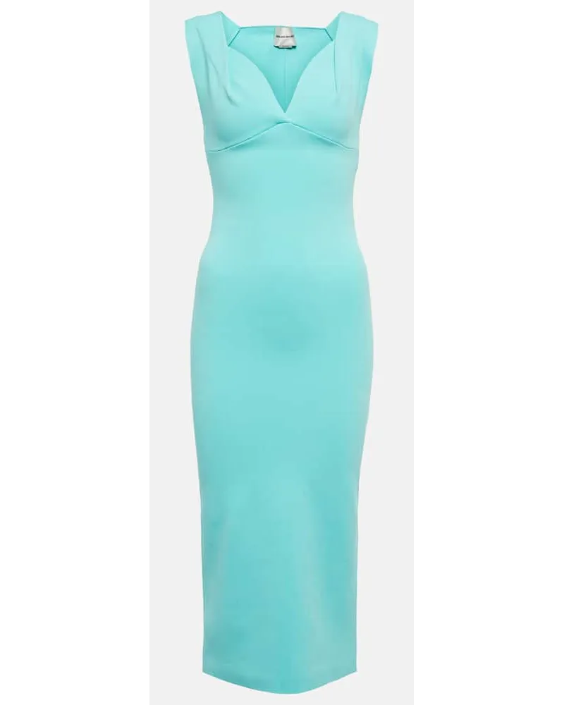 Roland Mouret Midikleid aus Strick Blau