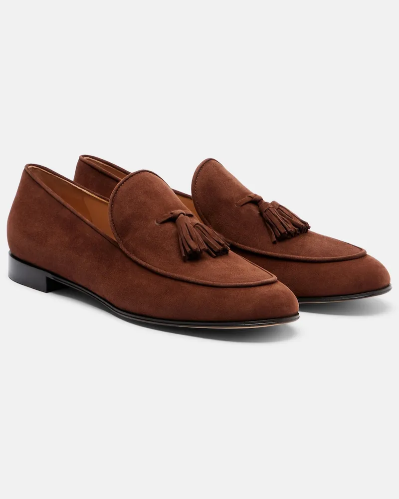 Gianvito Rossi Loafers aus Veloursleder Braun