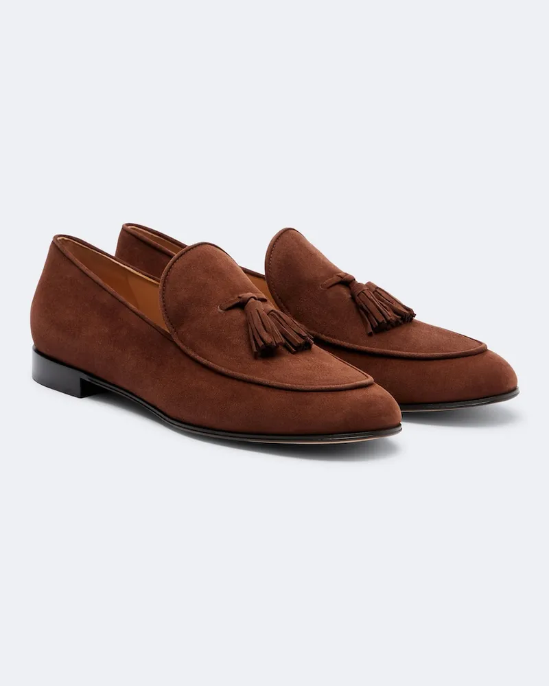 Gianvito Rossi Loafers aus Veloursleder Braun