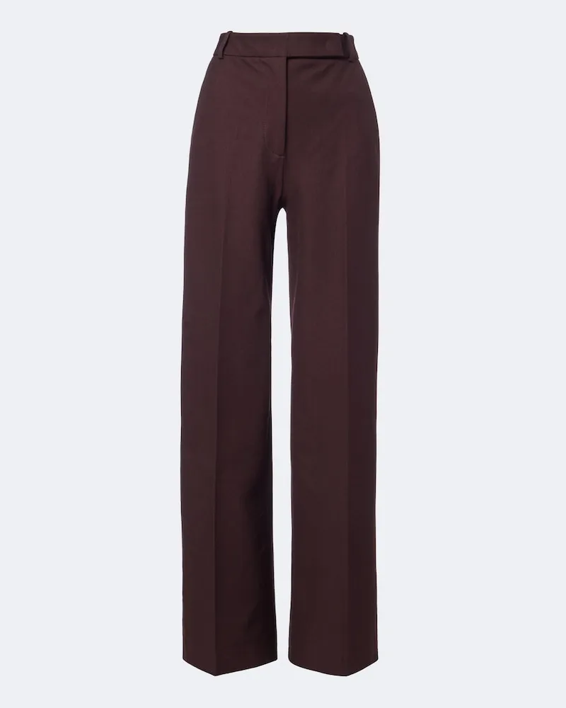 Joseph Weite Hose Yukio aus Gabardine Burgunderrot