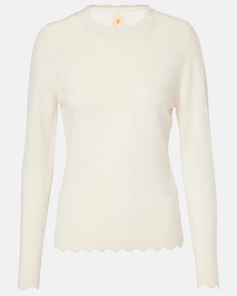 Jardin des Orangers Pullover aus Kaschmir und Wolle Weiß