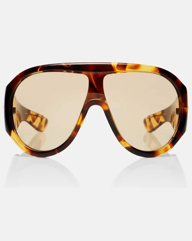 Bottega Veneta Aviator-Sonnenbrille Fashion Show Braun