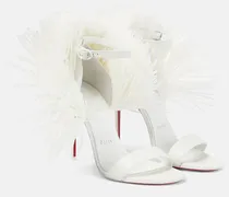 Bridal Sandalen Loubigirl 100 aus Leder