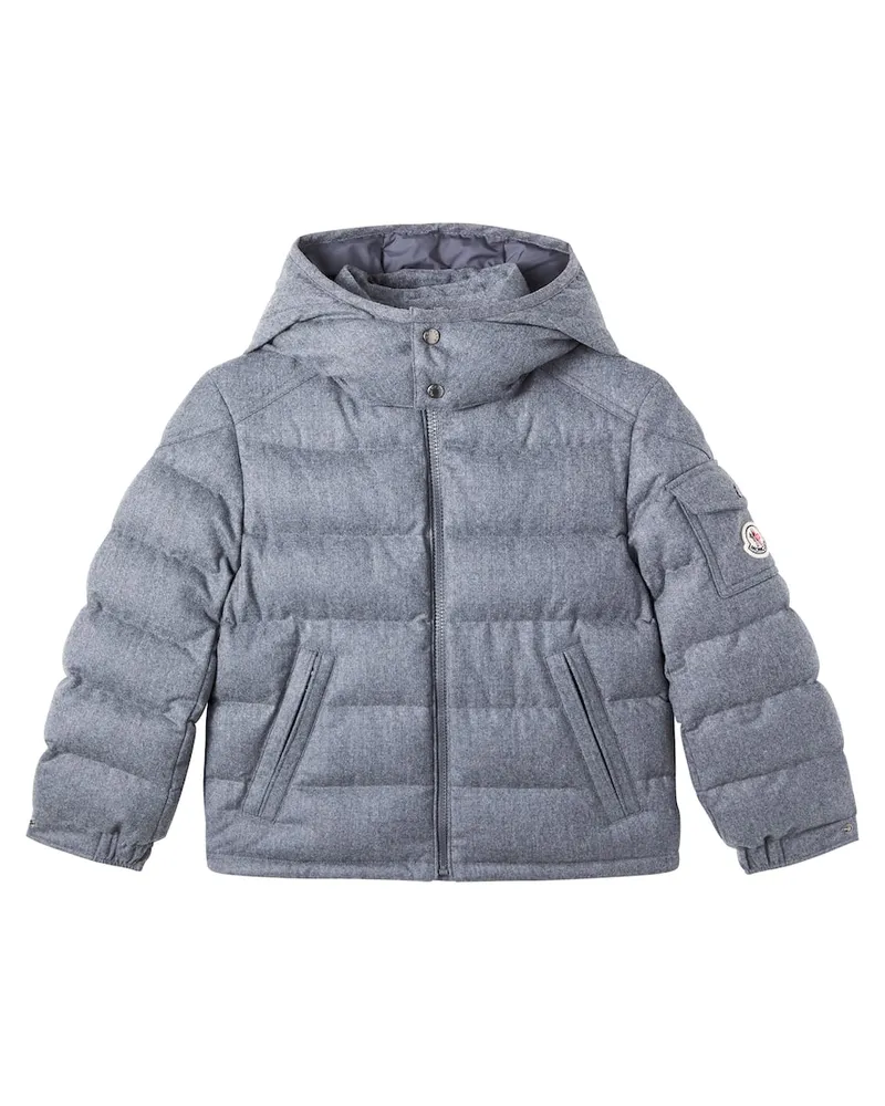 Moncler Daunenjacke aus Schurwolle Grau