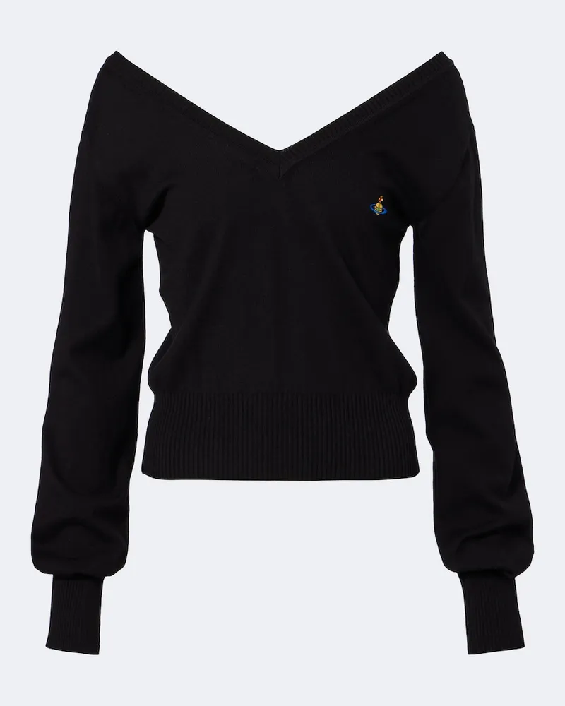 Vivienne Westwood Pullover Beatrice aus Baumwolle und Cashmere Schwarz