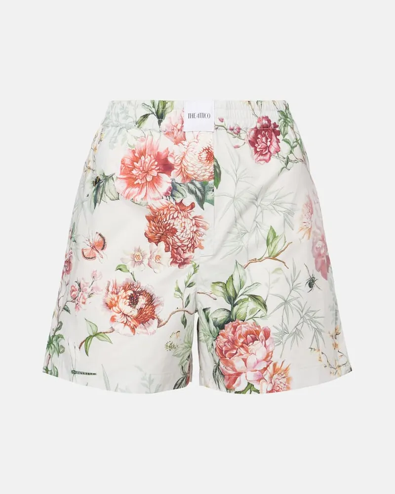 ATTICO Bedruckte Shorts aus Baumwollpopeline Multicolor