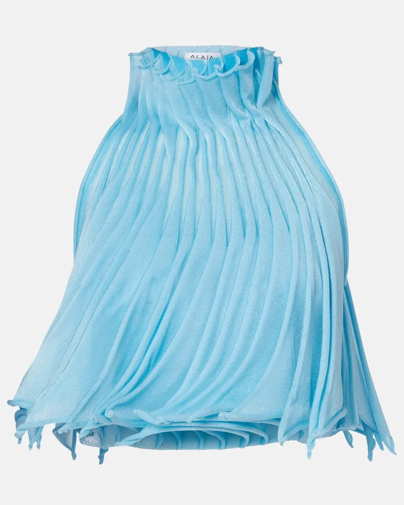 Alaïa Alaïa Cropped-Top Blau