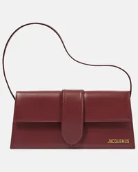 Jacquemus Schultertasche Le Bambino Long aus Leder Burgund