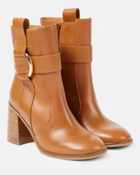 See by Chloé See By Chloe Ankle Boots New Ring 80 aus Leder Braun