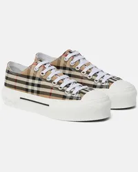 Burberry Sneakers  Check aus Canvas Multicolor