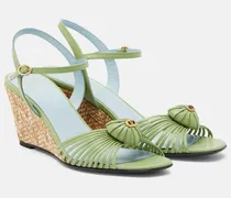 Wedge-Sandalen Cœur Royal aus Leder