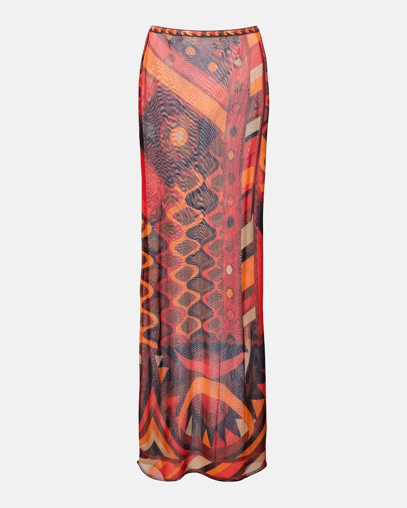 Emilio Pucci Maxirock Vivara aus Tüll Multicolor