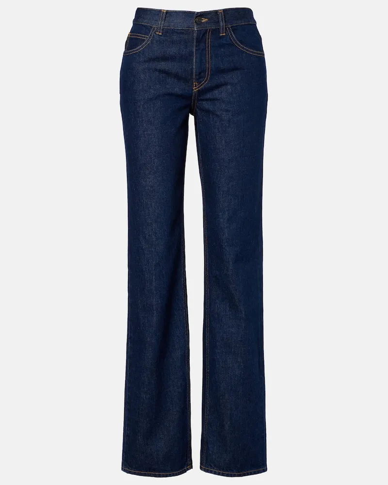 The Row Mid-Rise Straight Jeans Carlyl Blau