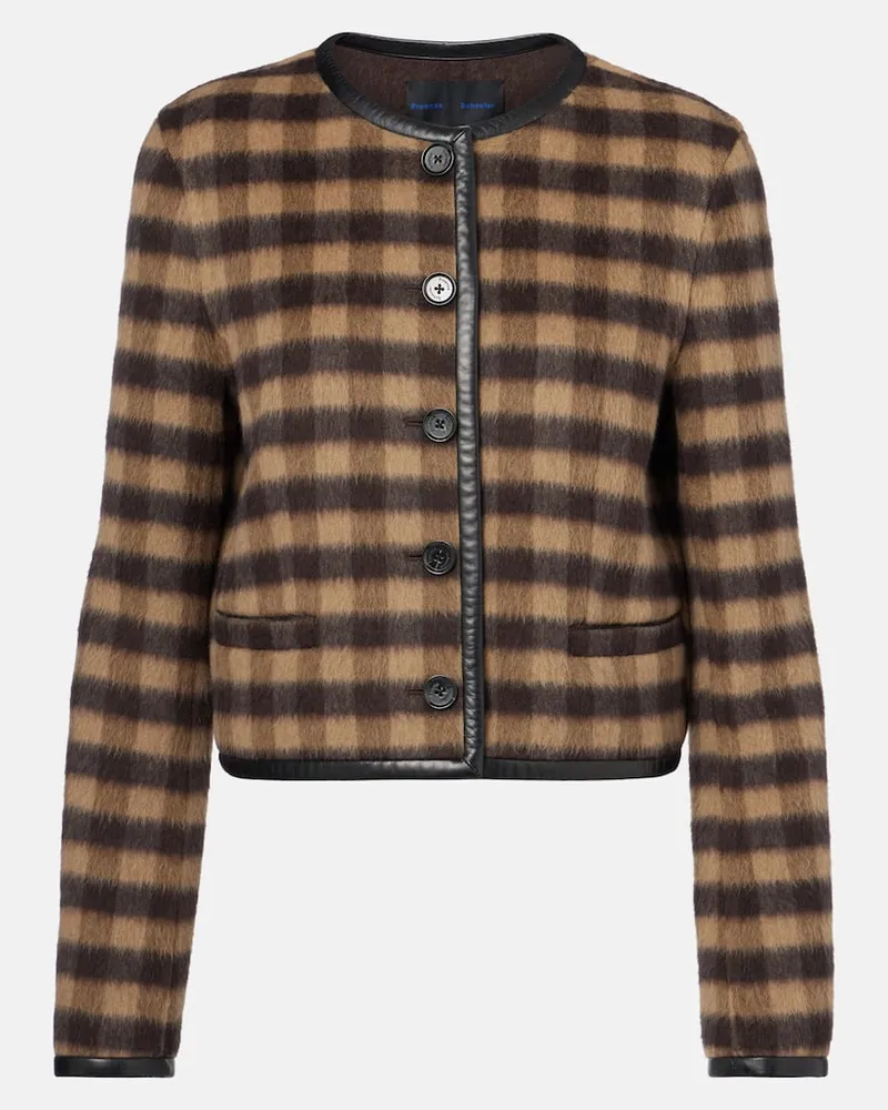 Proenza Schouler Jacke mit Leder Braun