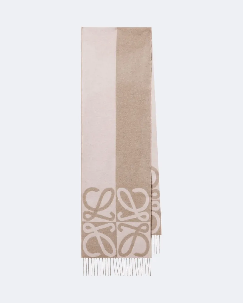 Loewe Schal Anagram aus Wolle und Cashmere Beige