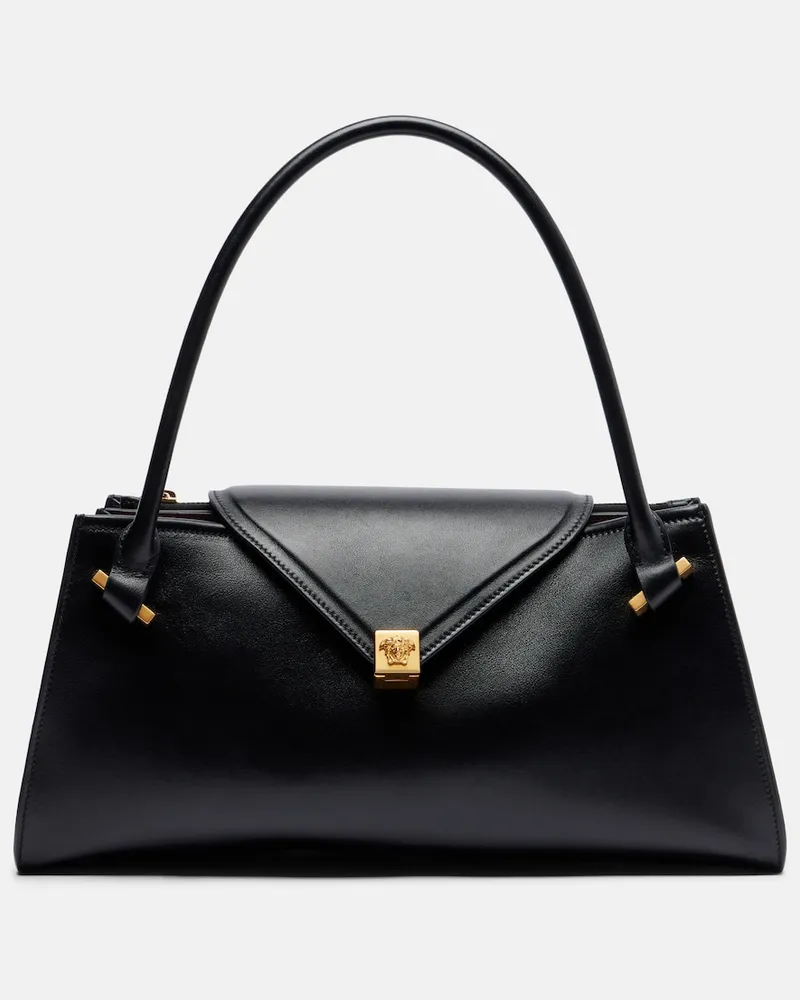 Versace Schultertasche Severine Medium aus Leder Schwarz