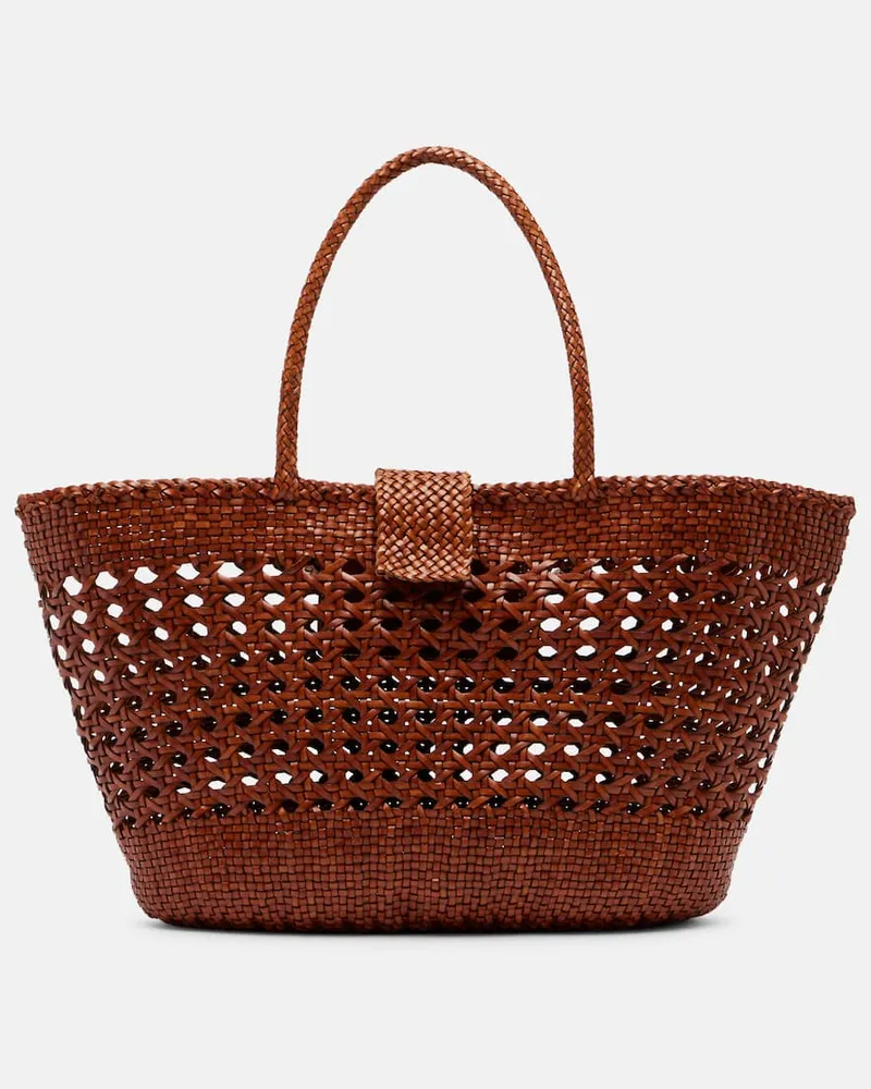 RIXO Tote Bag aus Leder Braun