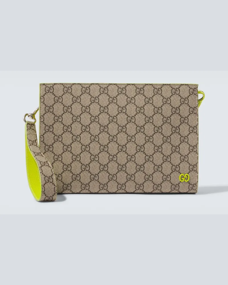 Gucci Etui GG Small aus Canvas Beige
