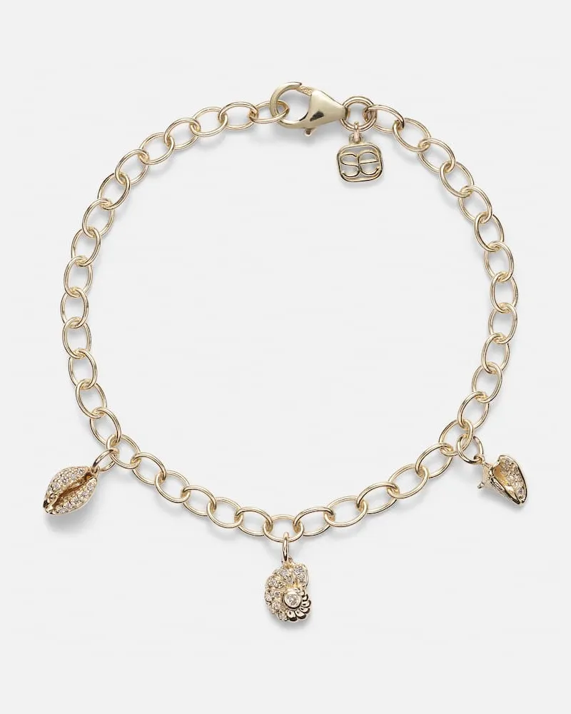 Sydney Evan Armband aus 14kt Gelbgold mit Diamanten Gold