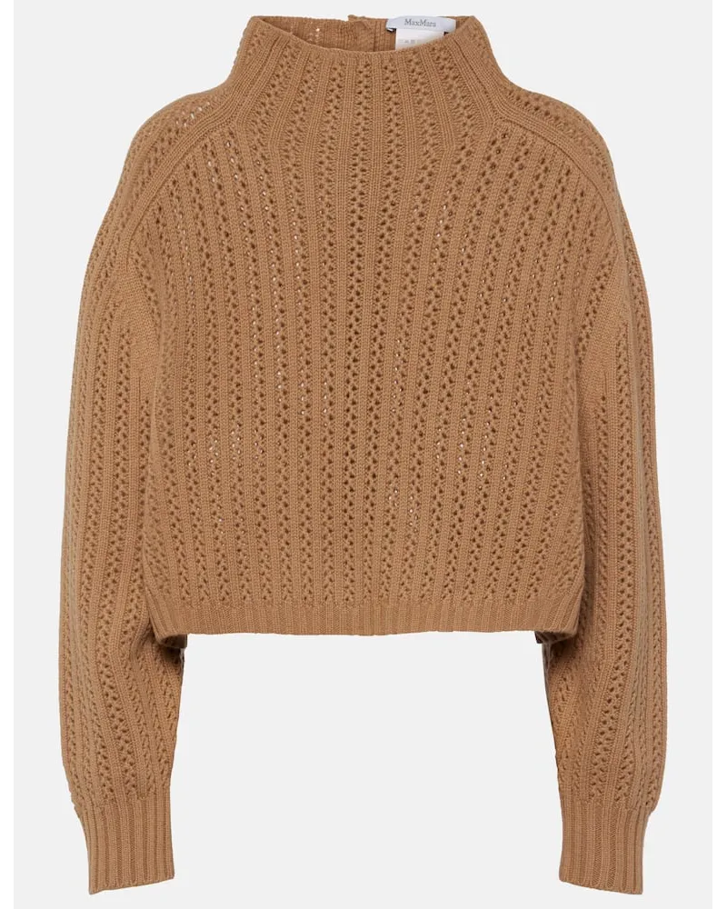 Max Mara Pullover Hodeida aus Wolle und Kaschmir Beige