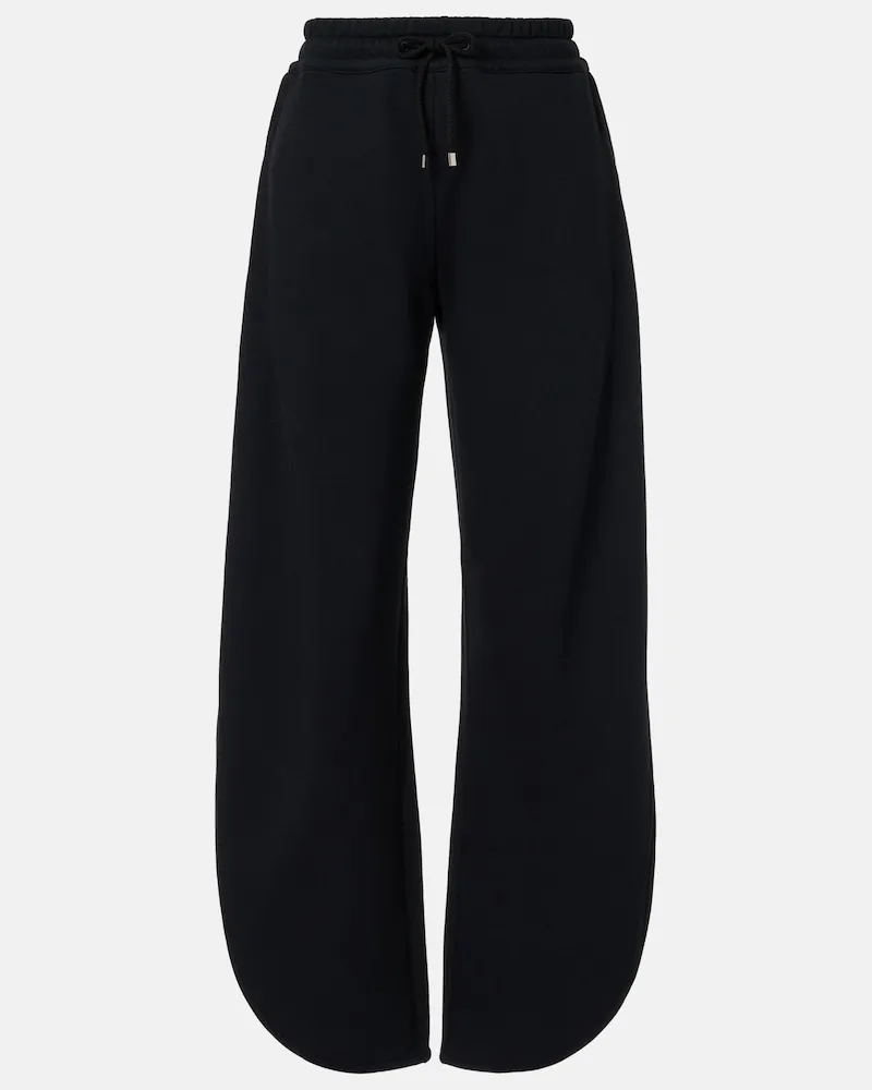 Alaïa Alaïa Jogginghose aus Baumwoll-Fleece Schwarz