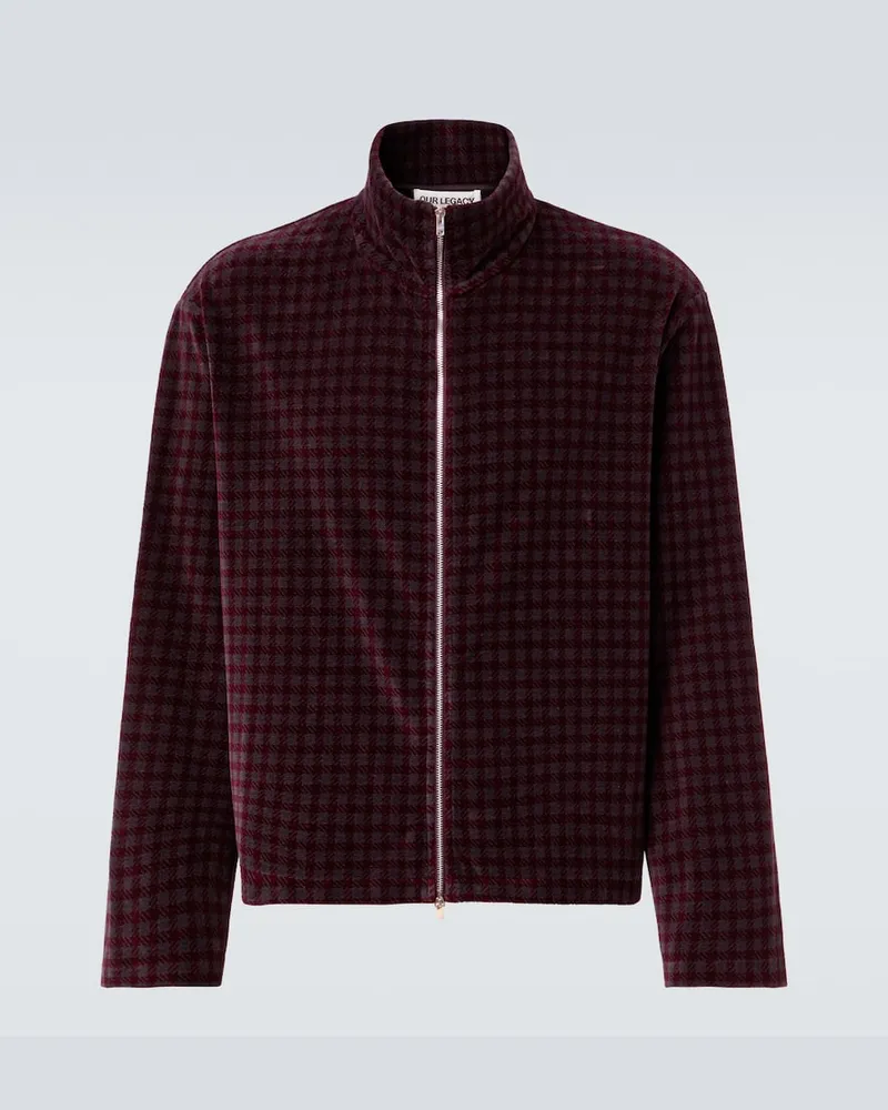 Our Legacy Jacke Shrunken aus Samt Burgund