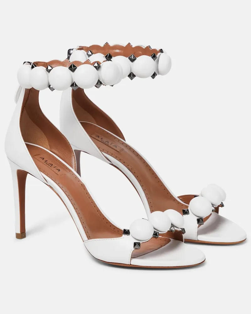 Alaïa Alaïa Sandalen La Bombe 90 aus Leder Weiß