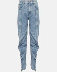 Y/PROJECT High-Rise Slim Jeans Blau