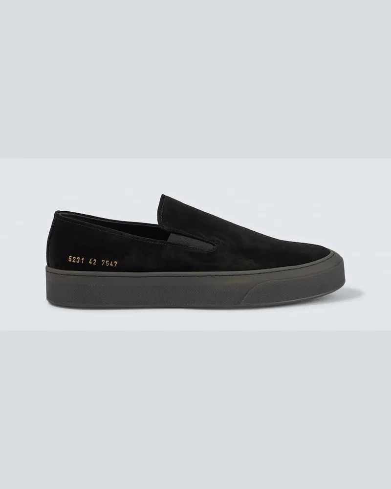 Common Projects Slip-on Sneakers aus Veloursleder Schwarz