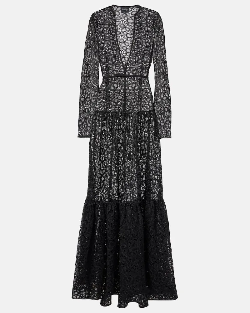 Giambattista Valli Robe aus Spitze Schwarz