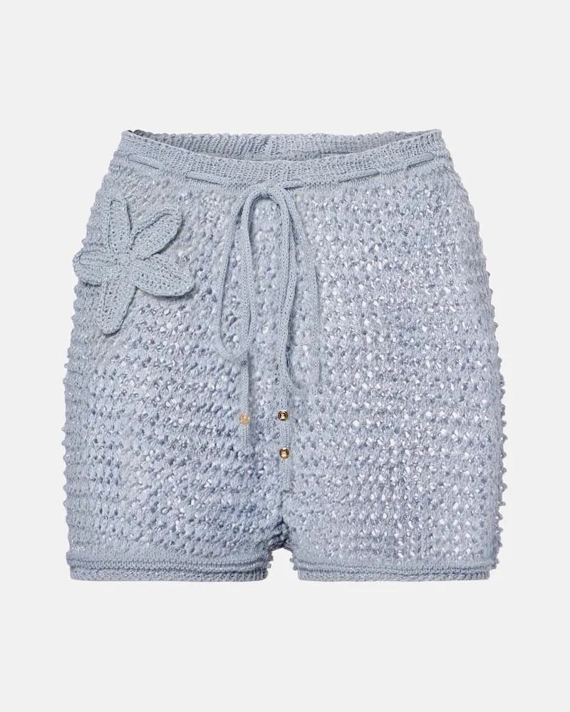 BANANHOT Shorts Zorya aus Strick mit Glitter Blau