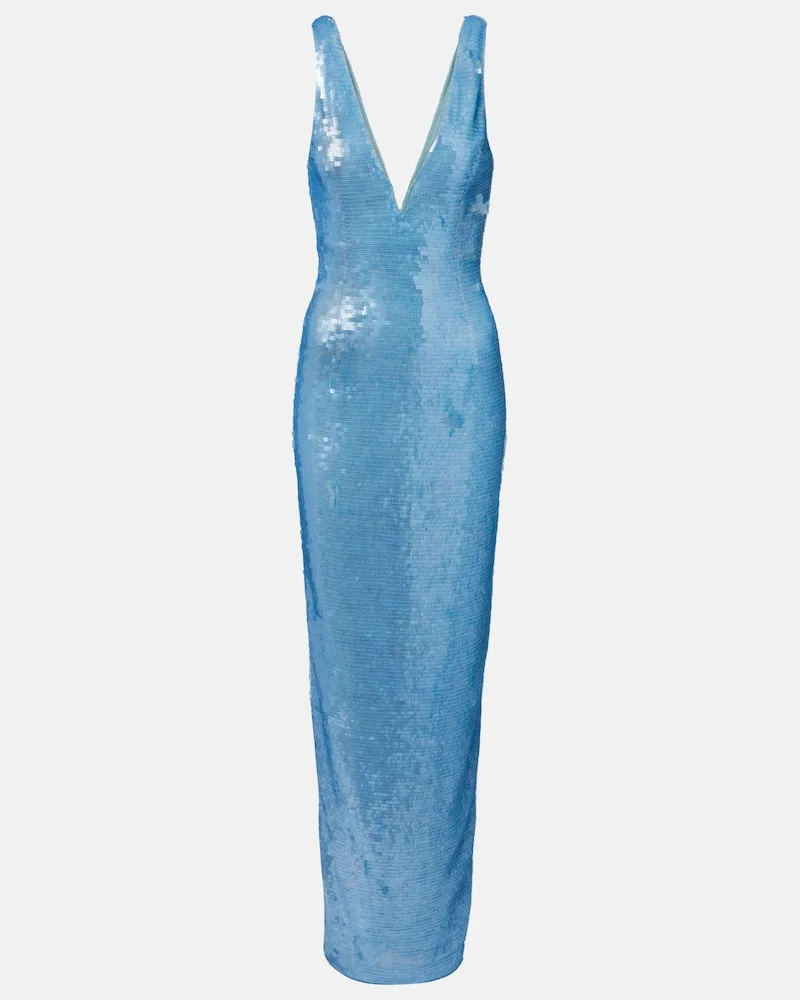 Rachel Gilbert Midikleid Tamzin mit Pailletten Blau