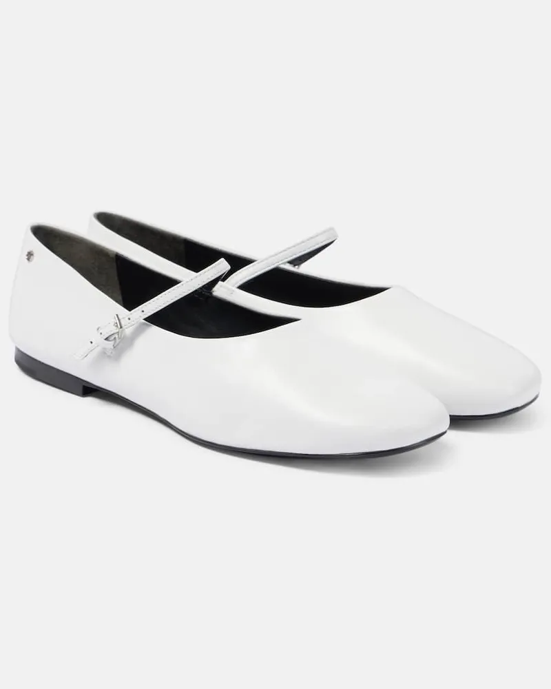 Tory Burch Mary-Jane-Ballerinas aus Leder Weiß