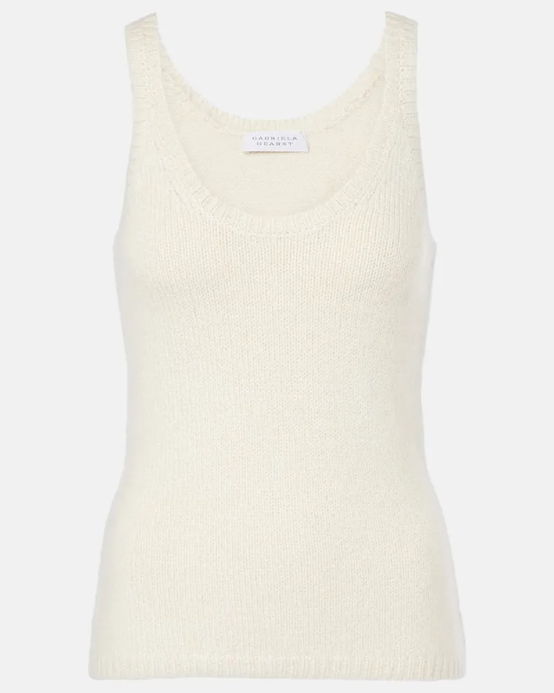Gabriela Hearst Top Berkeley aus Kaschmir Weiß