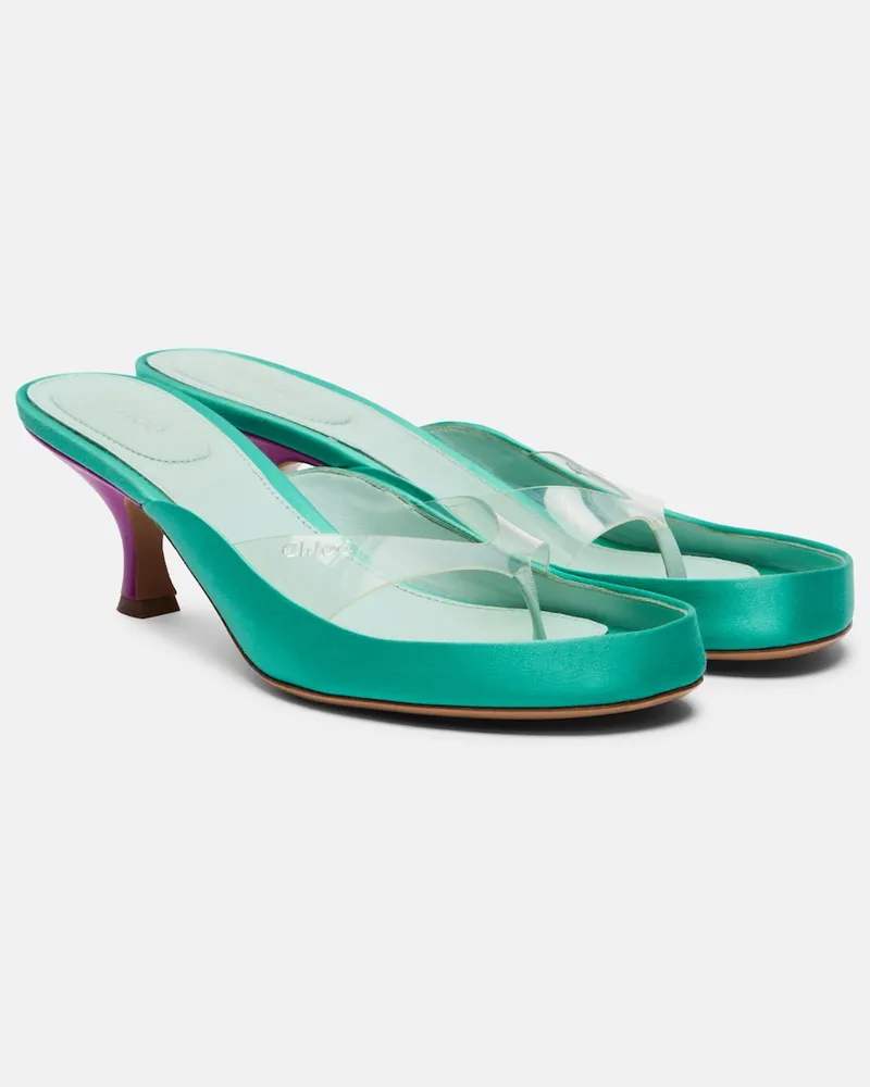Chloé Chloé Sandalen Junie mit Satin Blau