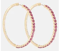 Ohrringe Lenox aus 18kt Gelbgold mit Diamanten und Saphiren