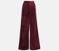 Weite Mid-Rise-Hose aus Cord