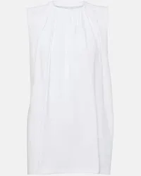 Maison Margiela Top aus Baumwoll-Jersey Weiss