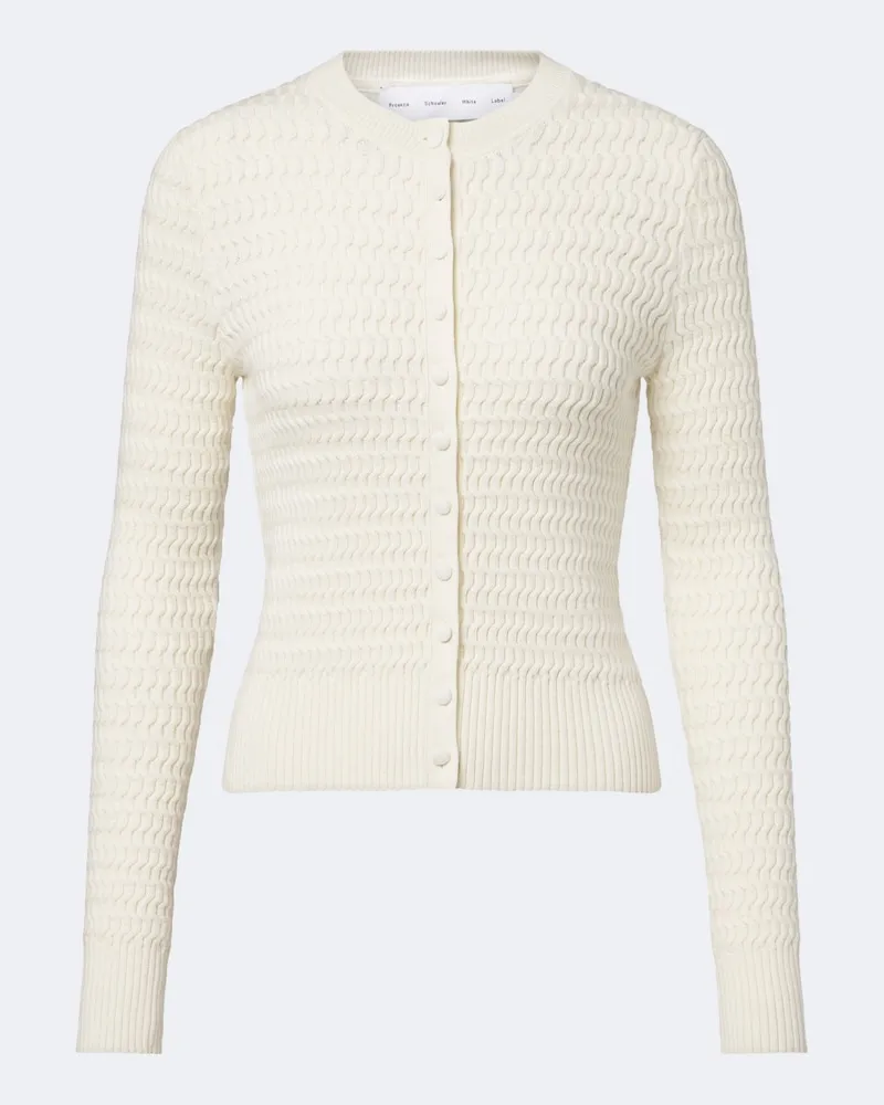Proenza Schouler Cardigan Marci aus einem Baumwollgemisch Weiß
