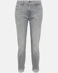 7 for all mankind Mid-Rise Slim Jeans Grau