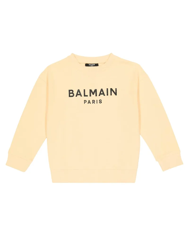 Balmain Sweatshirt aus Baumwoll-Jersey Multicolor