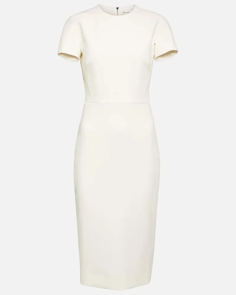 Victoria Beckham Midikleid aus Crêpe Weiß